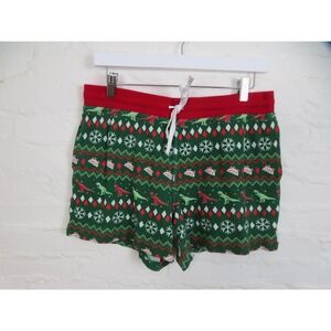 Chubbies Sleep Shorts Mens Med Green Dino Taco Christmas Holiday Festive Lounge